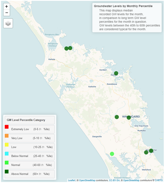 Groundwater map for August 2022.