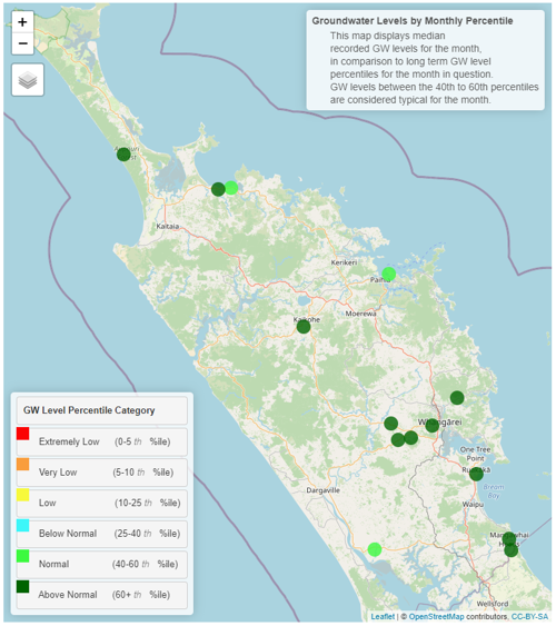 Groundwater map for May 2022.