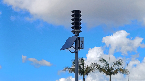 Tsunami Warning Siren Whangarei CBD close up