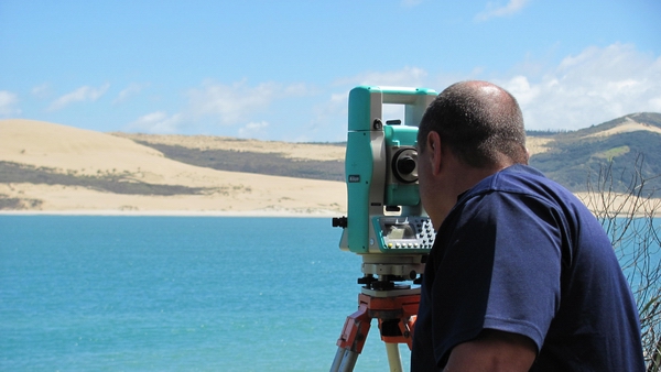 Beach surveying.