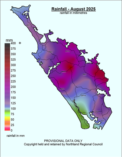 Fig 1 August 2025 Rainfall In MM