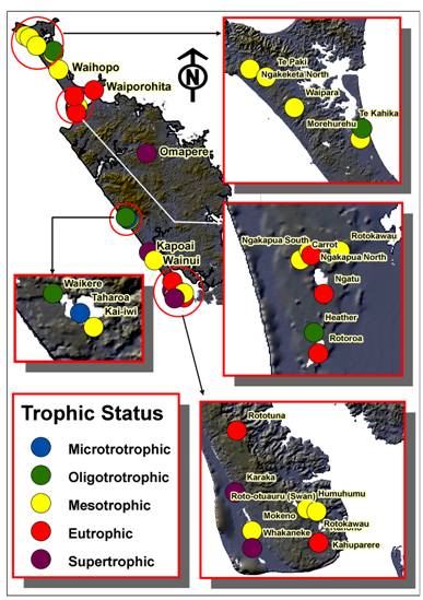 Map showing Trophic Status.