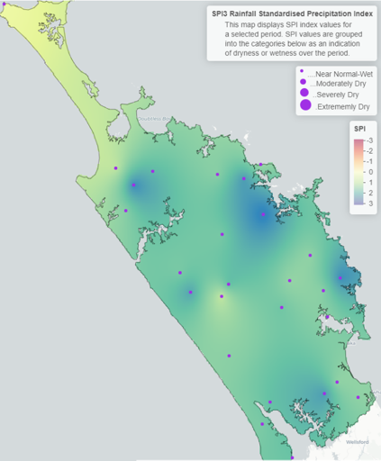 SPI Index Map For 3 (SPI3)