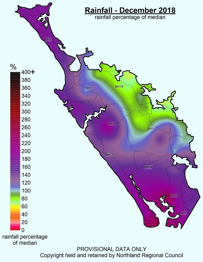 Rainfall map December 2018.