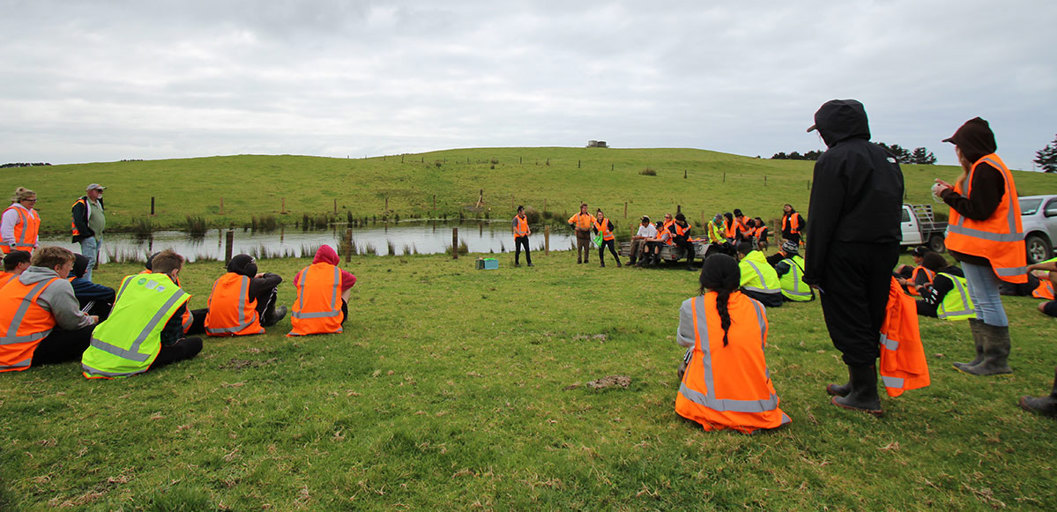 Wai Fencing students in 2022 before the planting