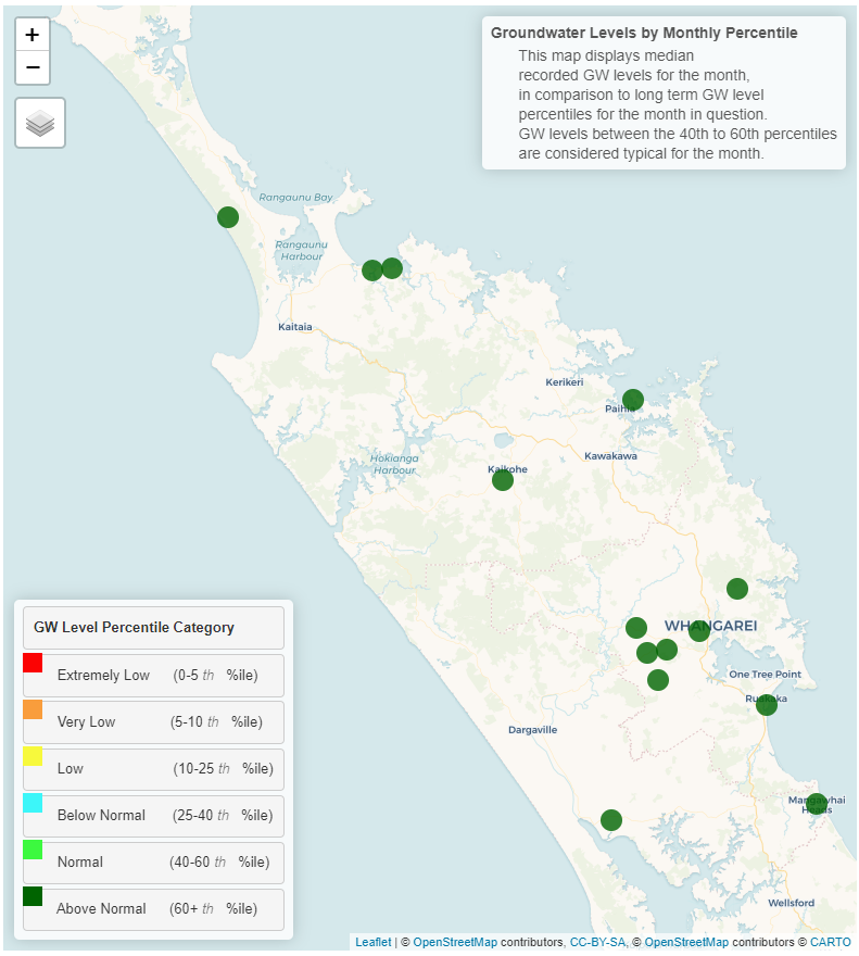 Groundwater map for January 2023.