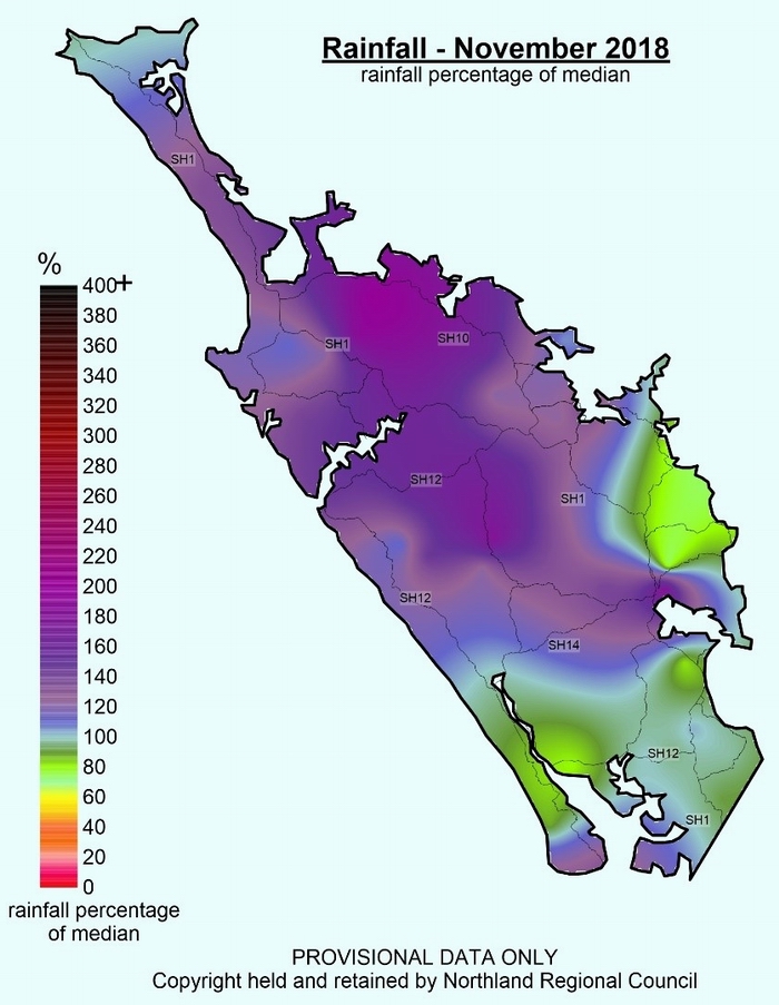 Rainfall map November 2018.