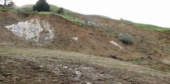 A debris avalanche in Northland.