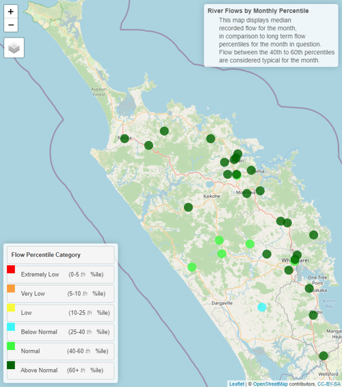 River flow map - December 2021.