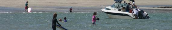 People Swimming at Oakura Beach.