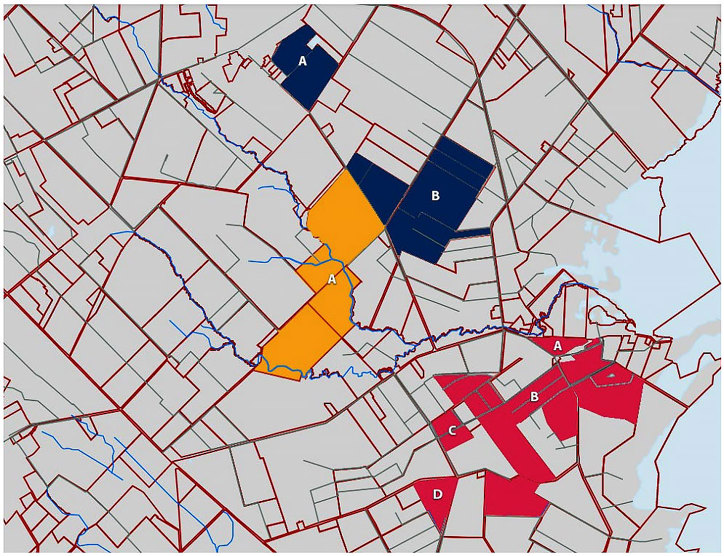 Diagram displaying example of contiguous landholding.