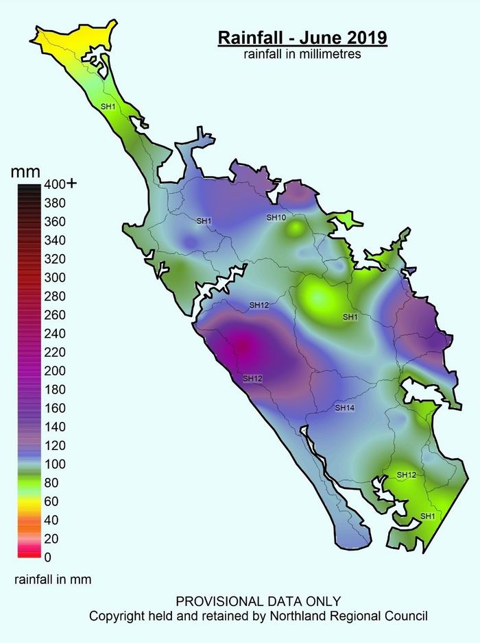 Rainfall in MM June 2019.