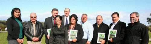 Title: Launch of the Te Uri o Hau Environmental Plan 2012. 