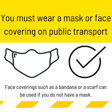 Face mask on public transport.