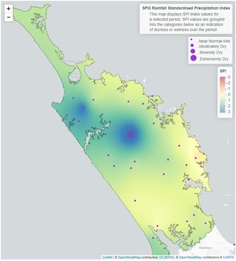 3 Month SPI  Standardised Precipitation Index  Map For May July 2023