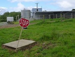 Stormwater Stop sign.