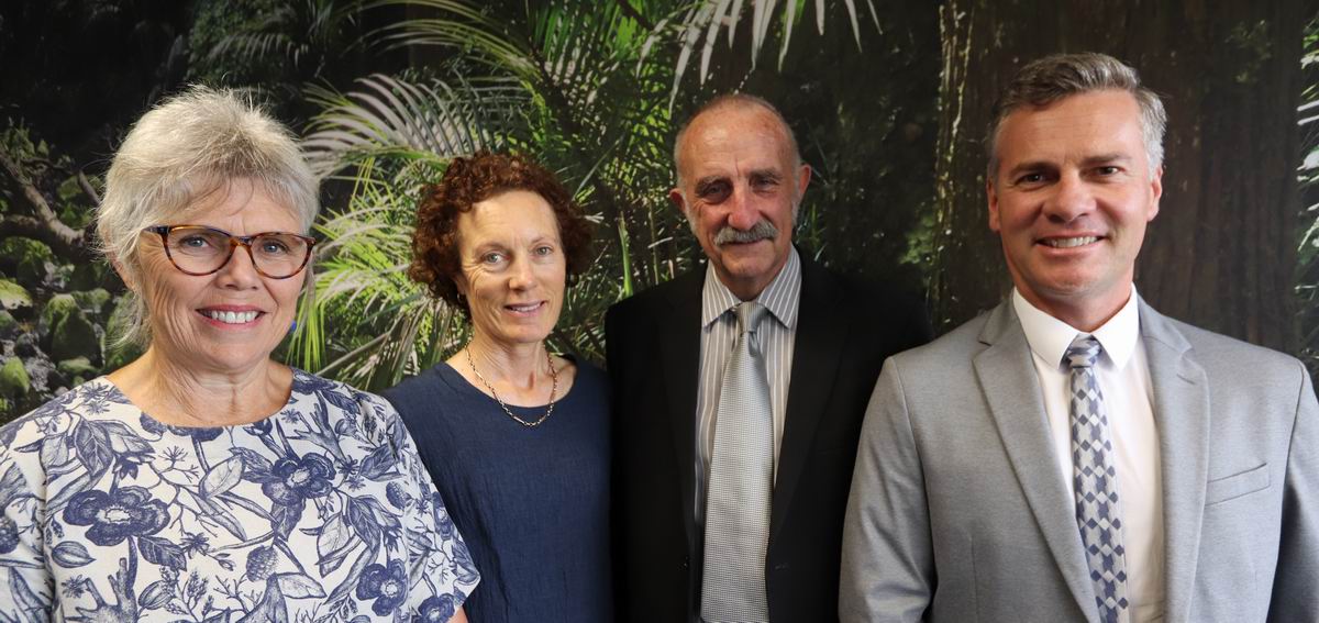 Northland Mayoral Forum members include (from left); Sheryl Mai (Whangarei Mayor) Penny Smart (Northland Regional Council Chair), John Carter (Far North Mayor) and Jason Smith (Kaipara Mayor).