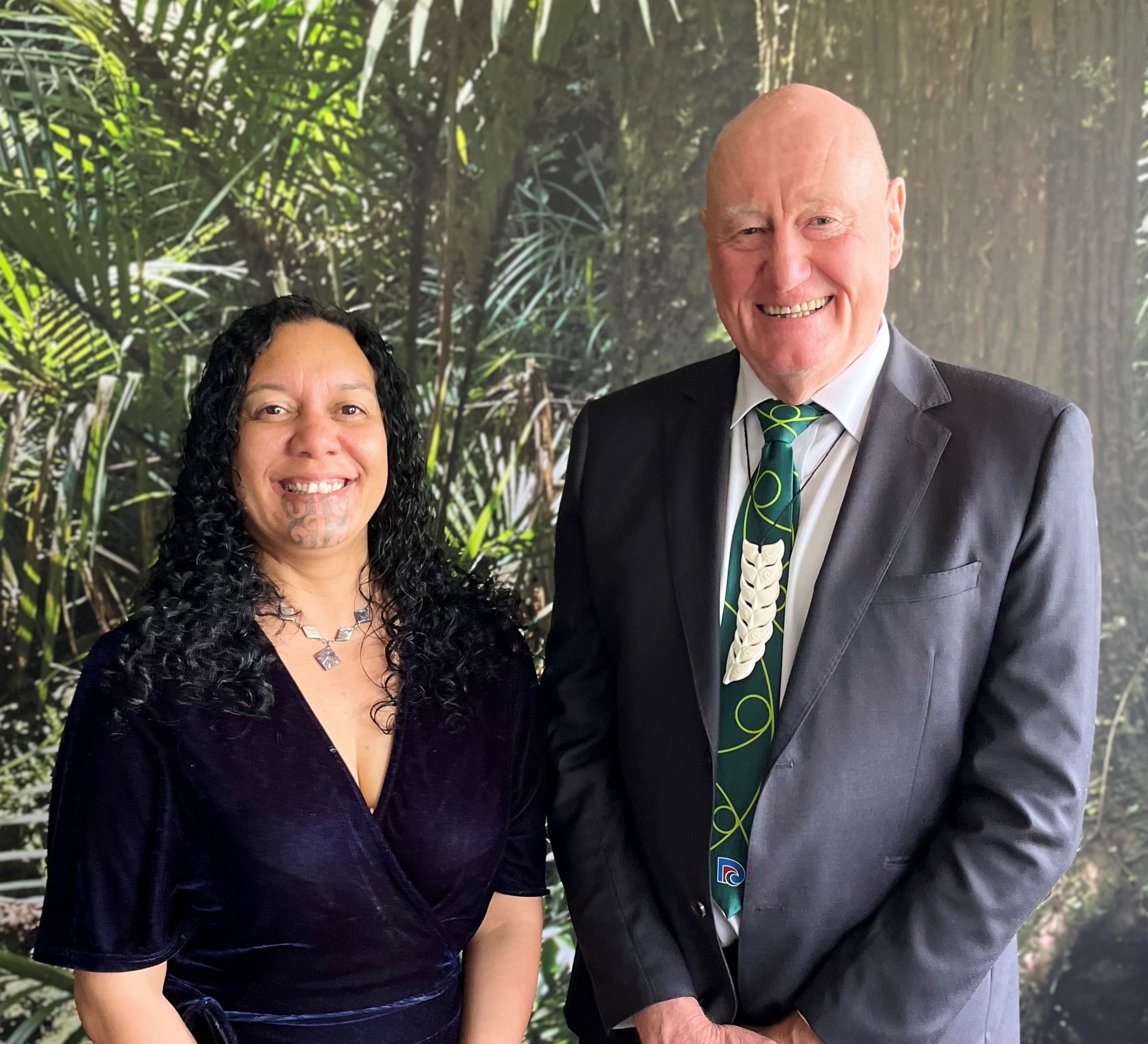 Newly elected Regional Council Chair Tui Shortland and deputy Jack Craw.