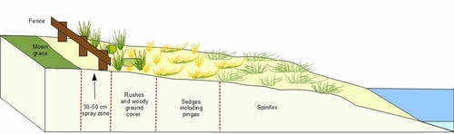 Dune weed control guideline diagram.