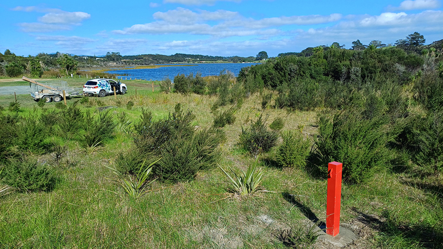 One of the new boreholes at Lake Ngātu