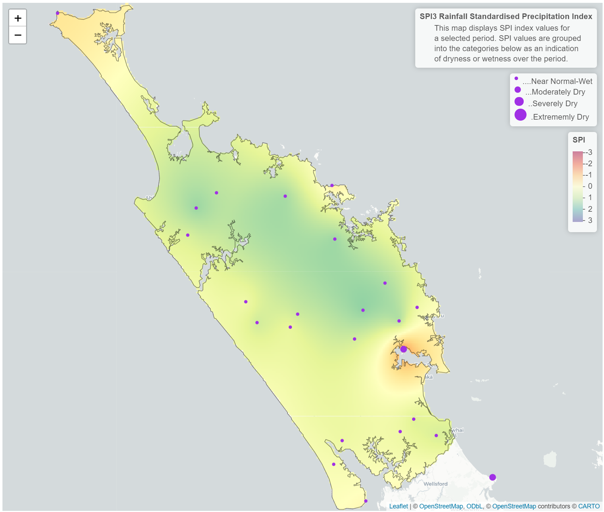 Fig 3 Standardised rainfall for Northland Feb April
