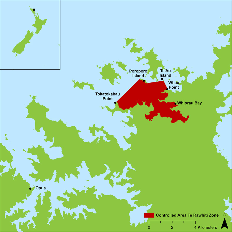 Te Rāwhiti Inlet Controlled Area Notice Zone (Image: mpi.govt.nz).