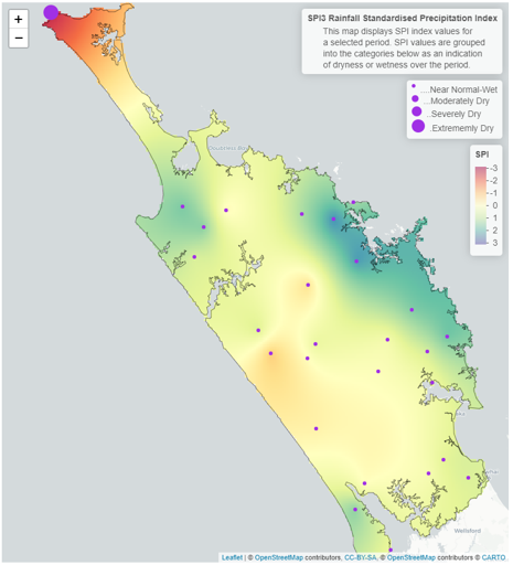 3 Month SPI (Standardised Precipitation Index) Map For September 2022