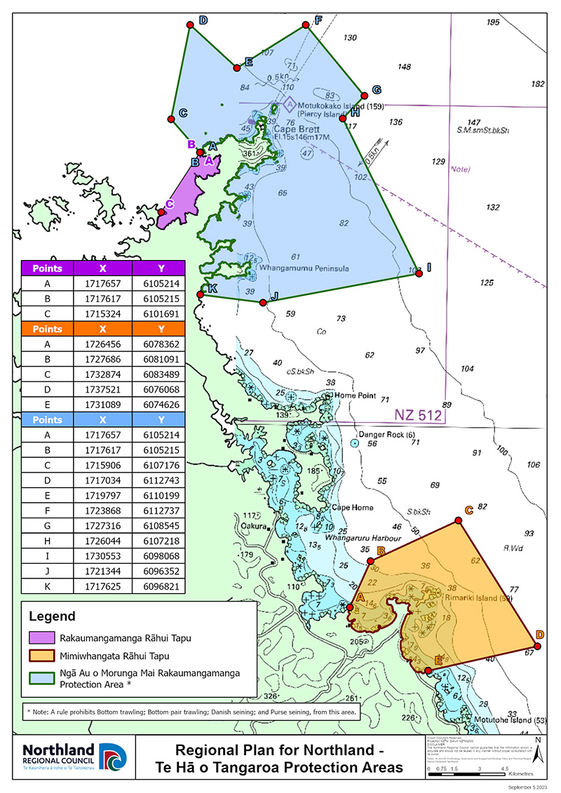 Open a PDF version of the Regional Plan for Northland - Te Hā o Tangaroa Protection Area map.