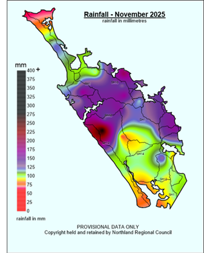 Rainfall November 2025 Totals