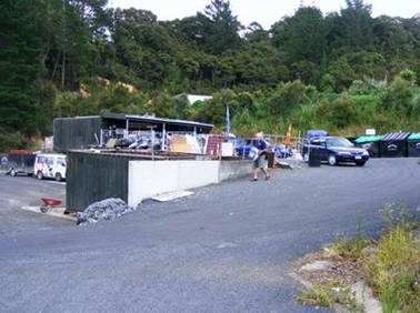 Whangae waste transfer station and remediated landfill site.