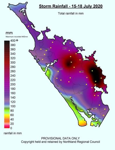 Storm Rainfall Mm 15 18 July 2020