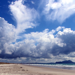 Uretiti Beach And Clouds